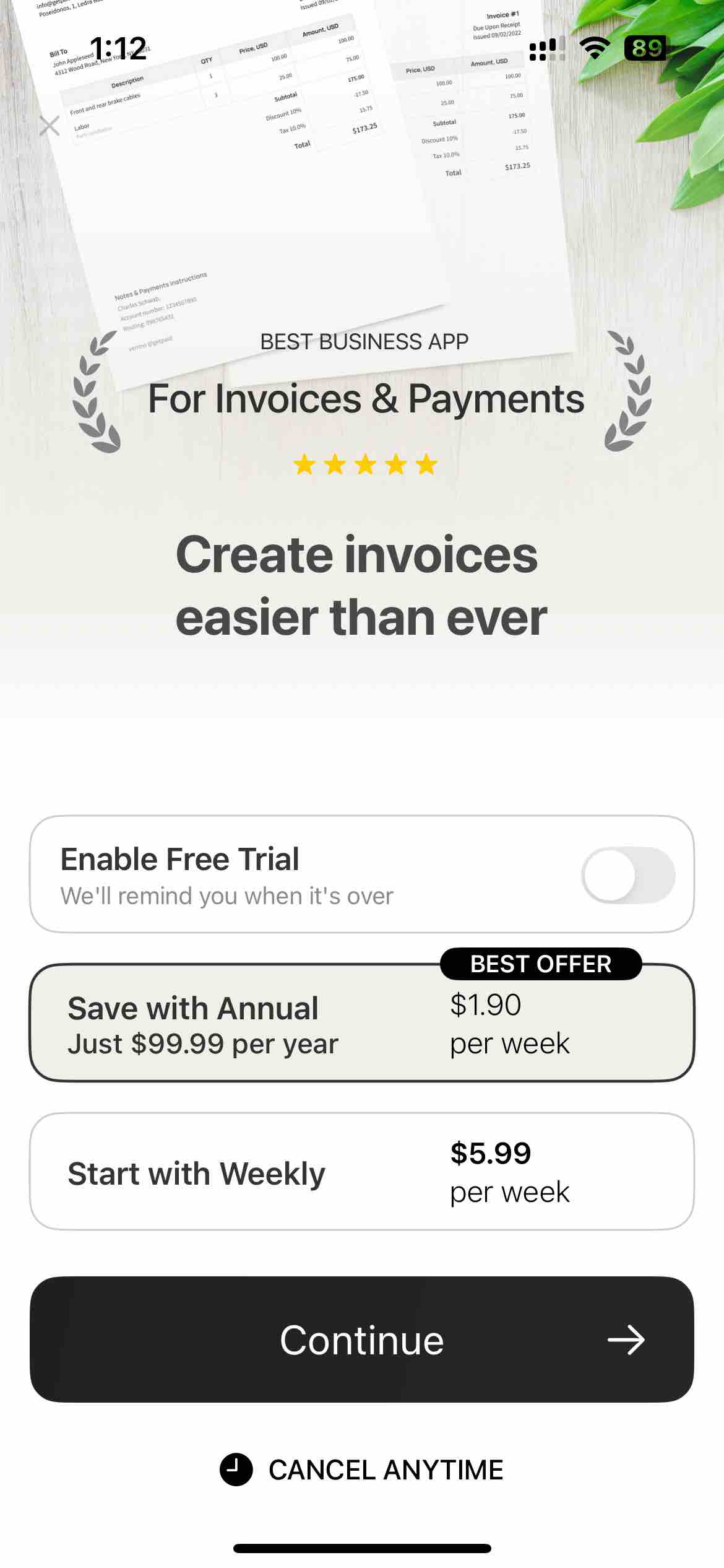 Invoice Maker ▸ Estimate App