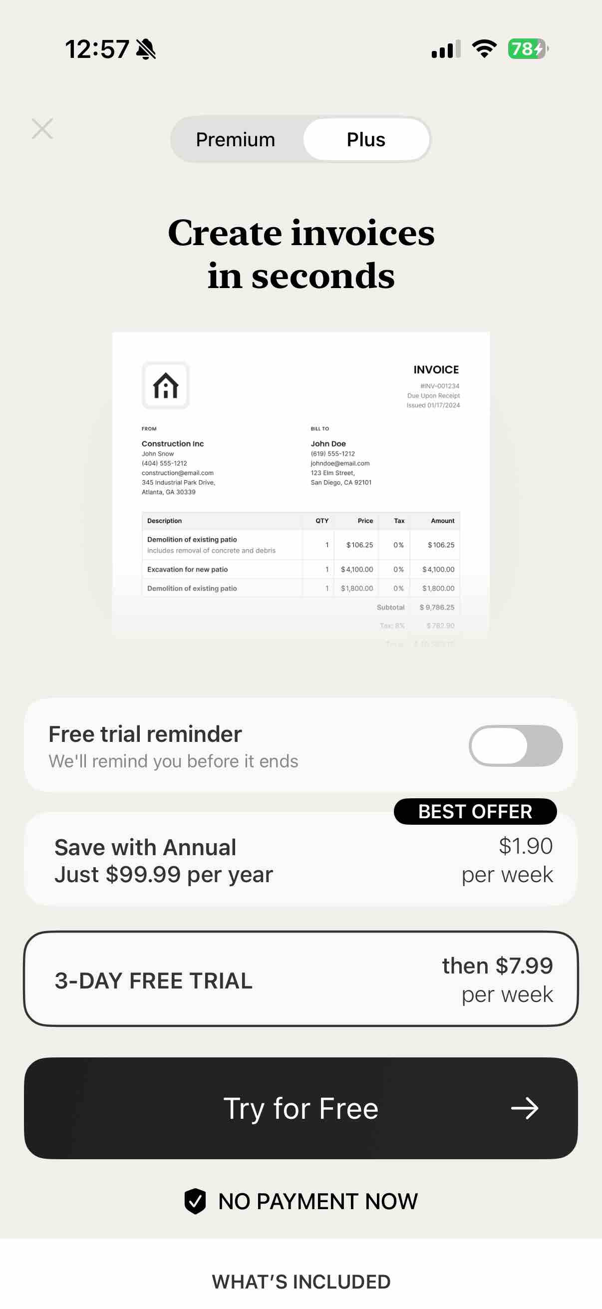 Invoice Maker ▸ Estimate App