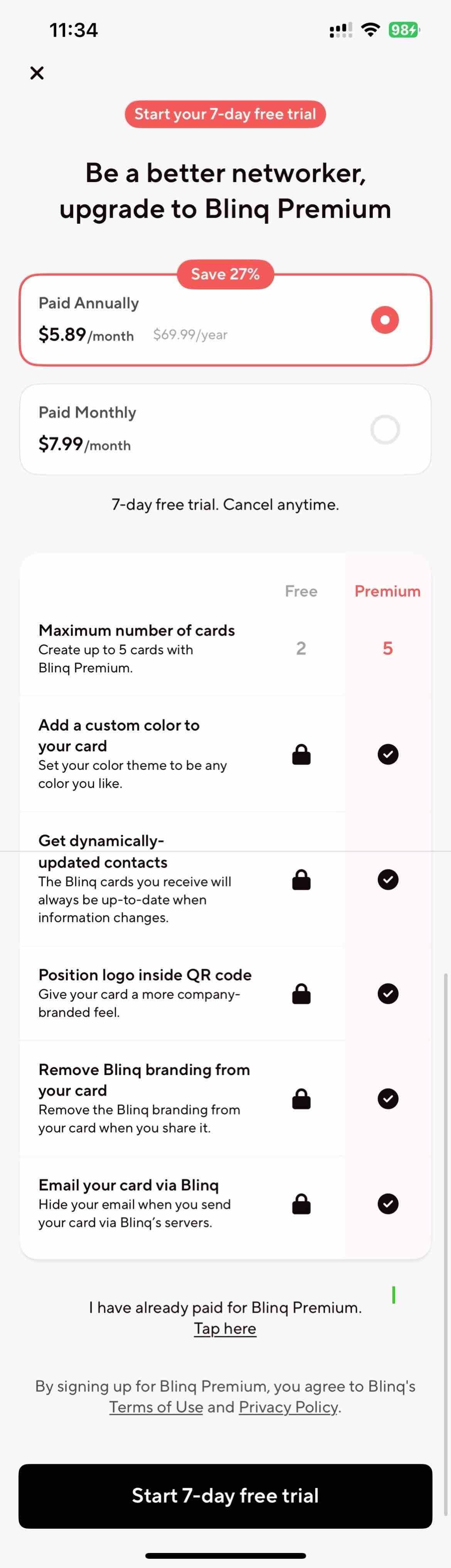 Blinq: Digital Business Card