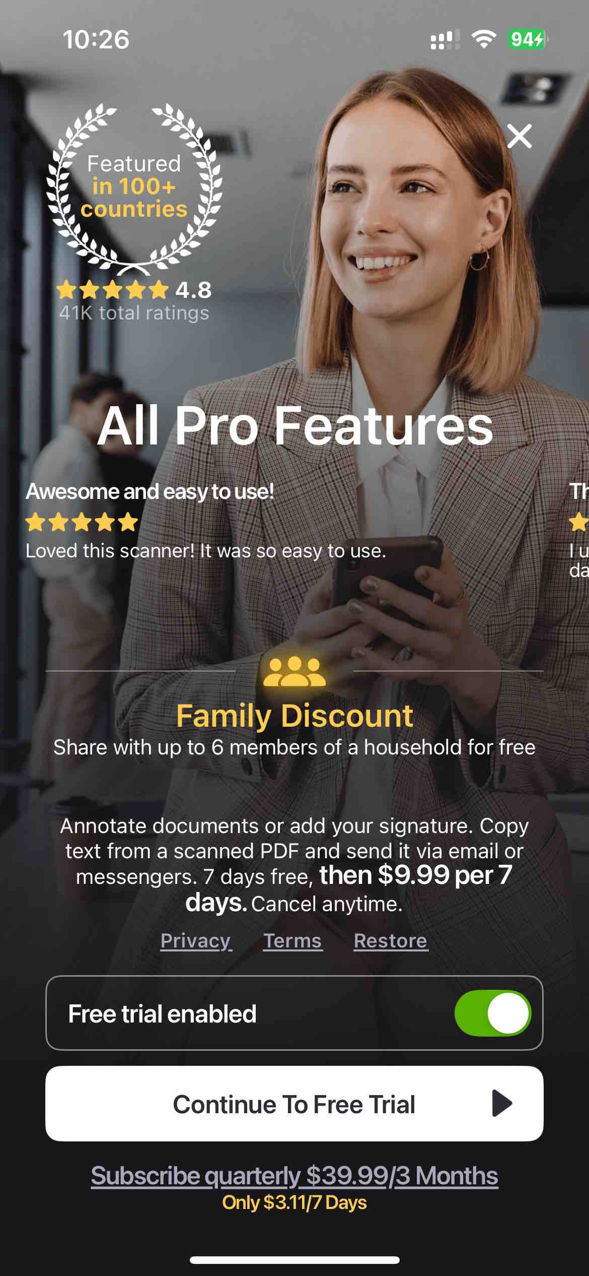 My Scanner: Scan to PDF & Edit
