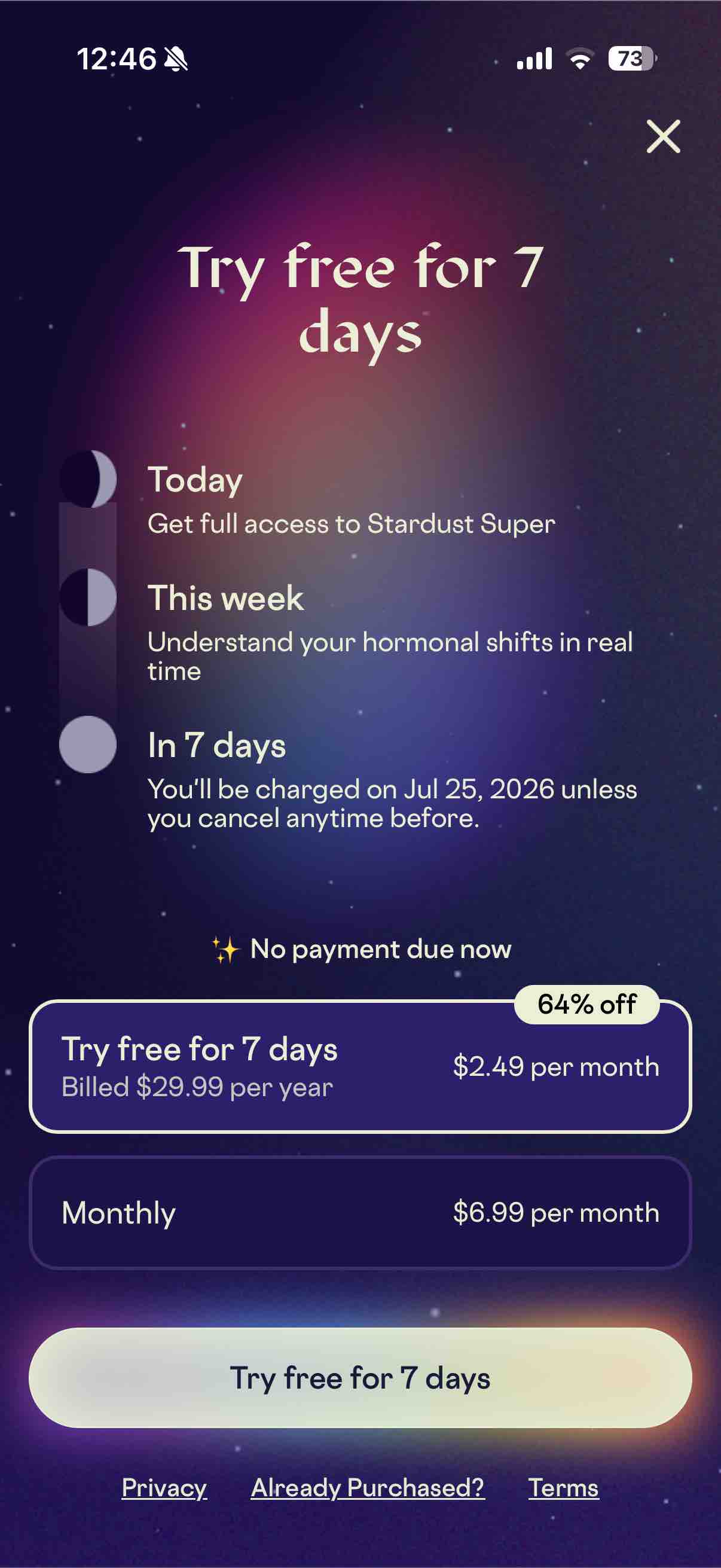 Stardust Period Tracker