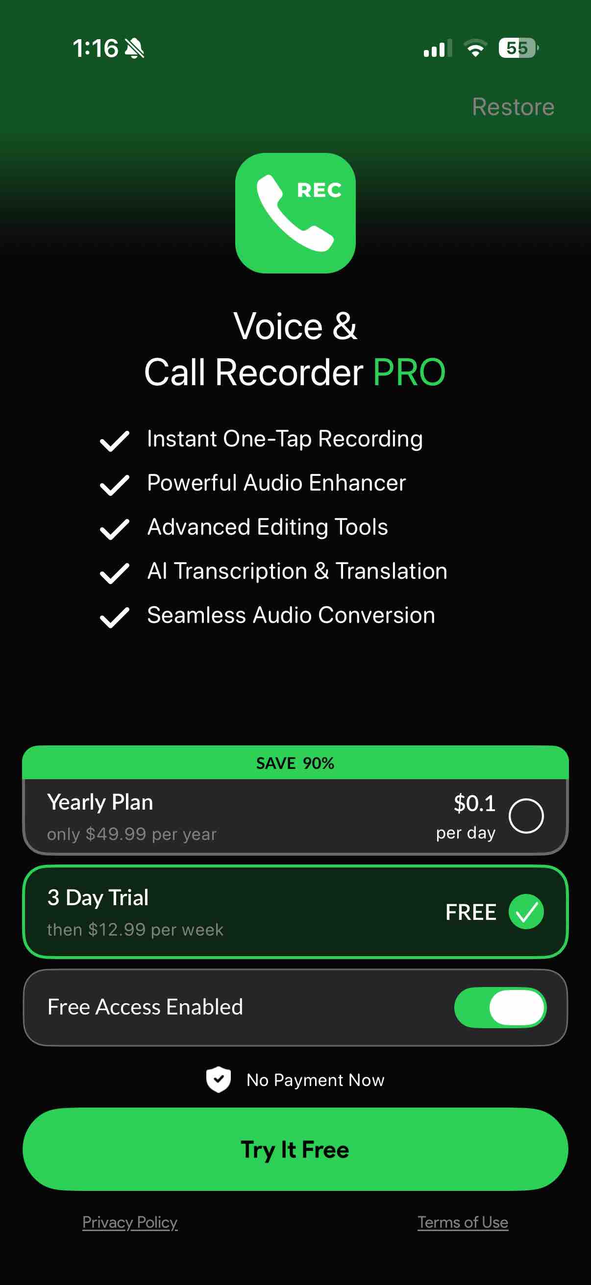 Call Recorder for iPhone.