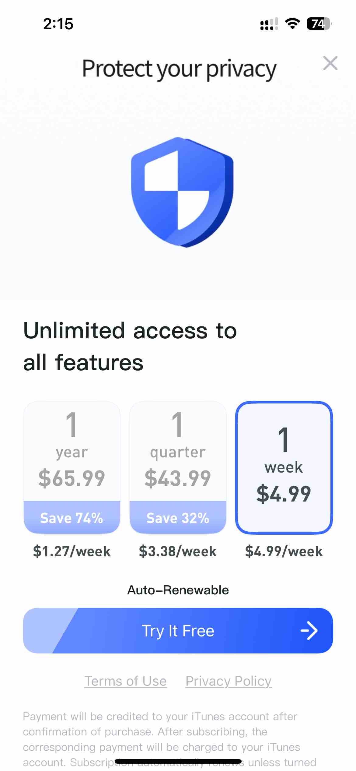 One Cleaner: Clean up storage