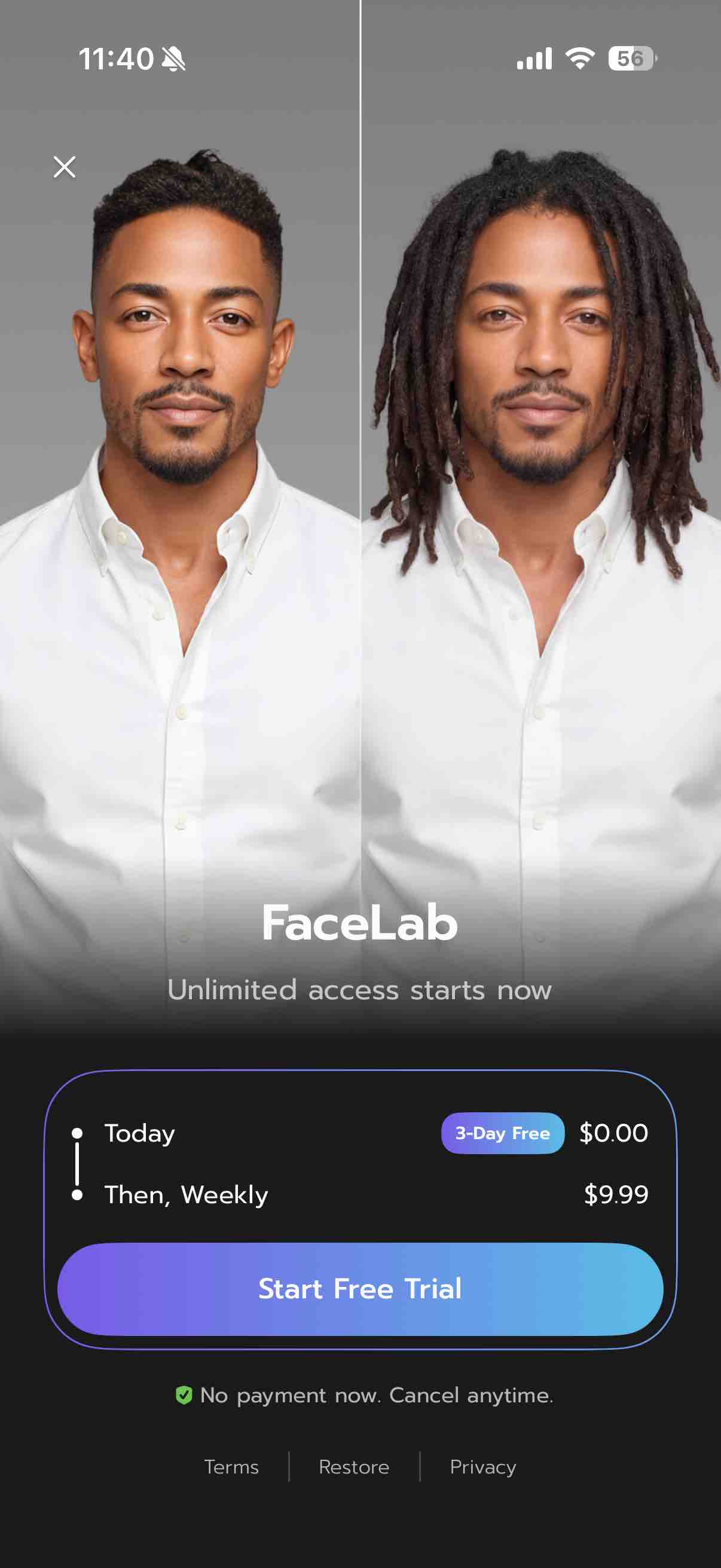 FaceLab: Face Age, Hair Filter