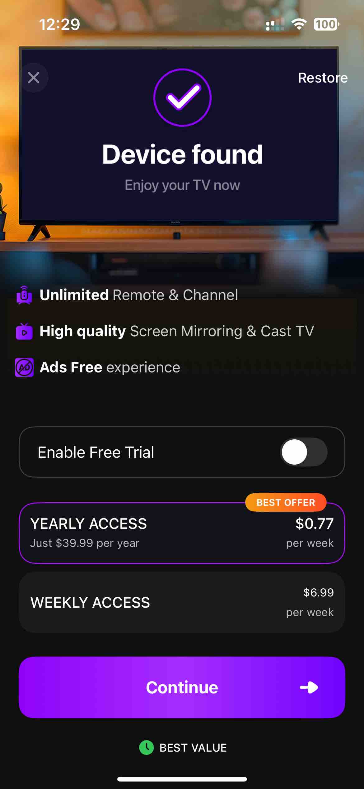 Universal Remote TV Control ·