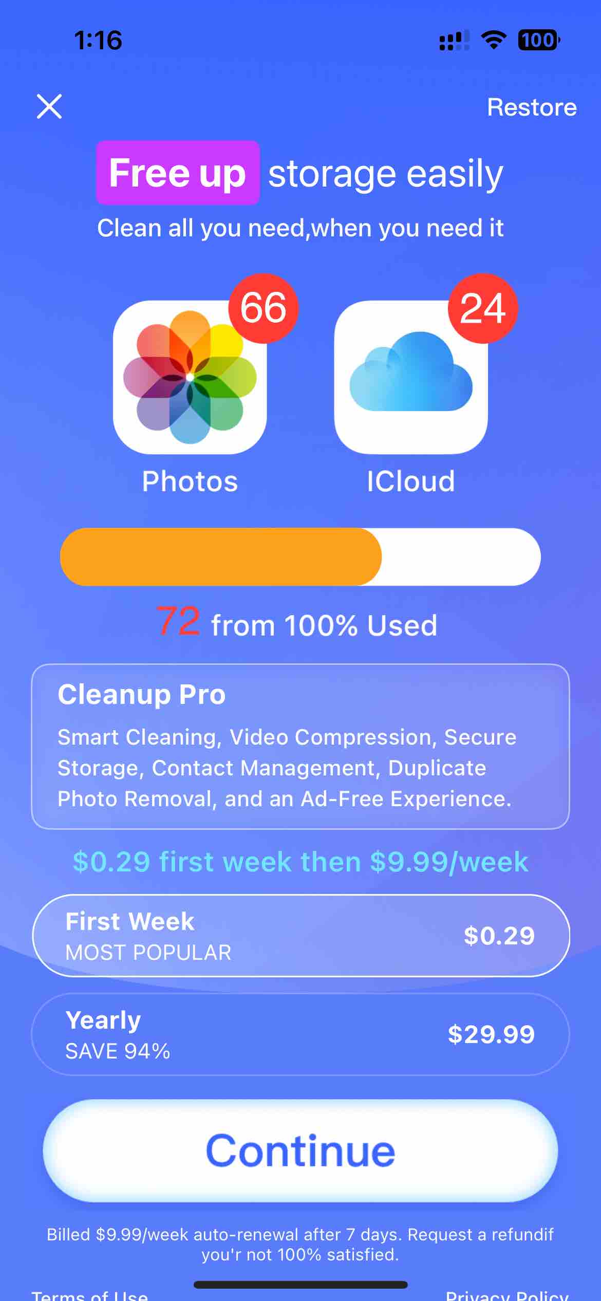 Powerful Cleaner-Clean Storage