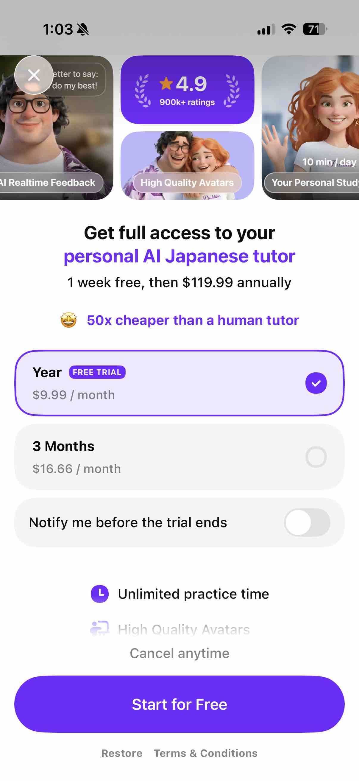 Praktika – AI Language Tutor