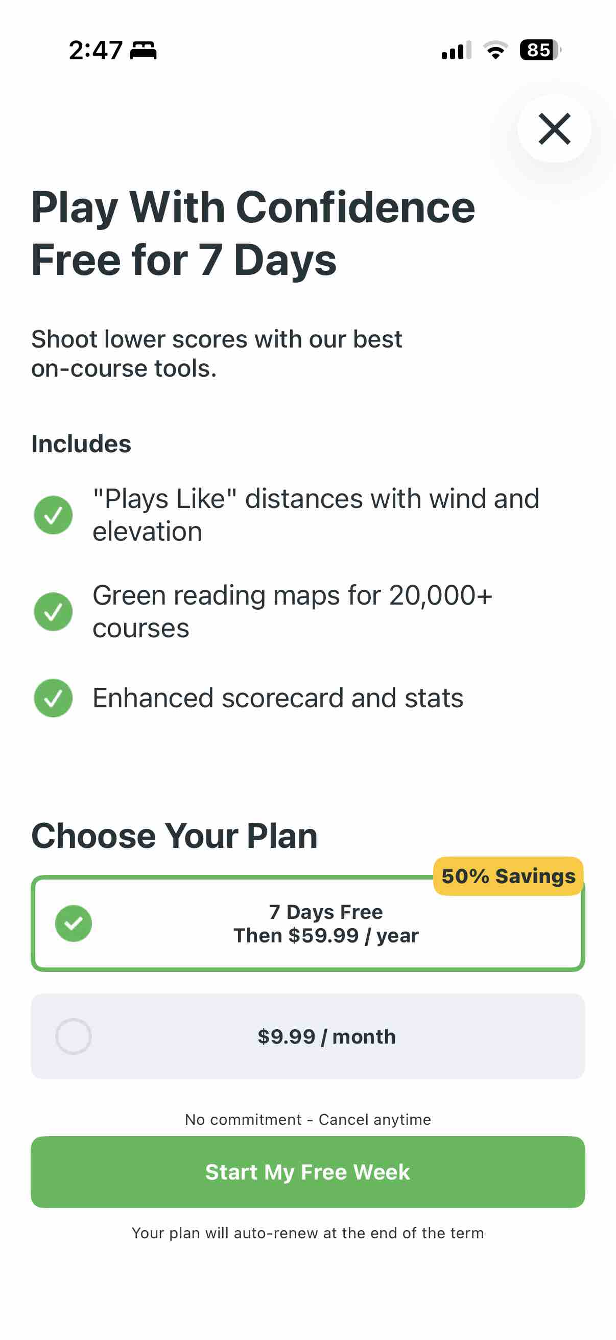SwingU: Golf GPS Range Finder