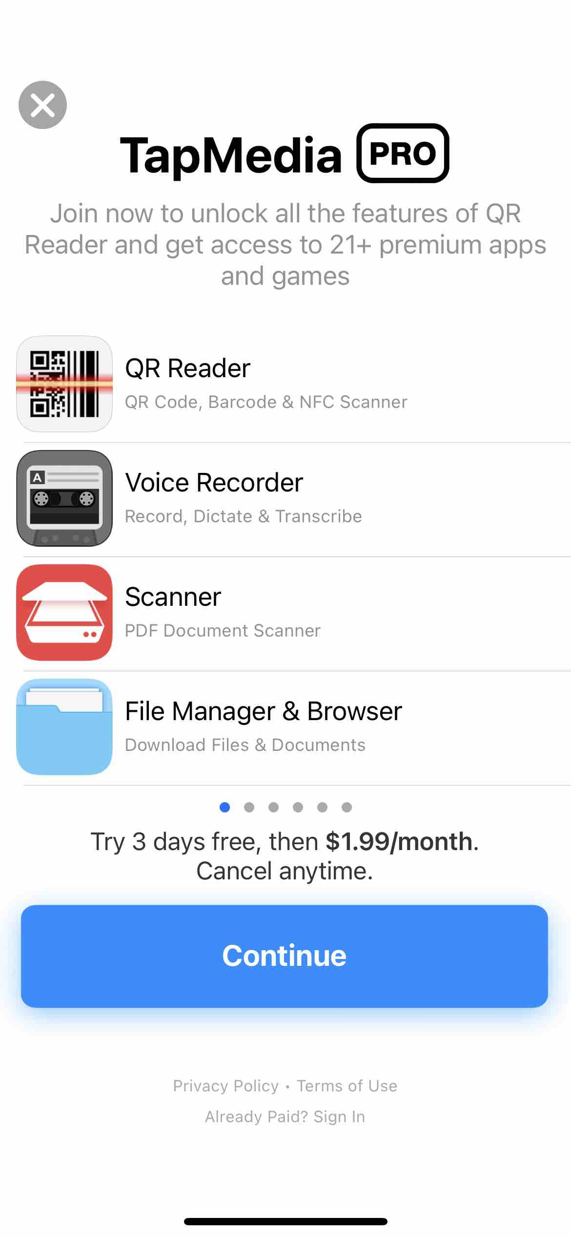 QR Reader for iPhone
