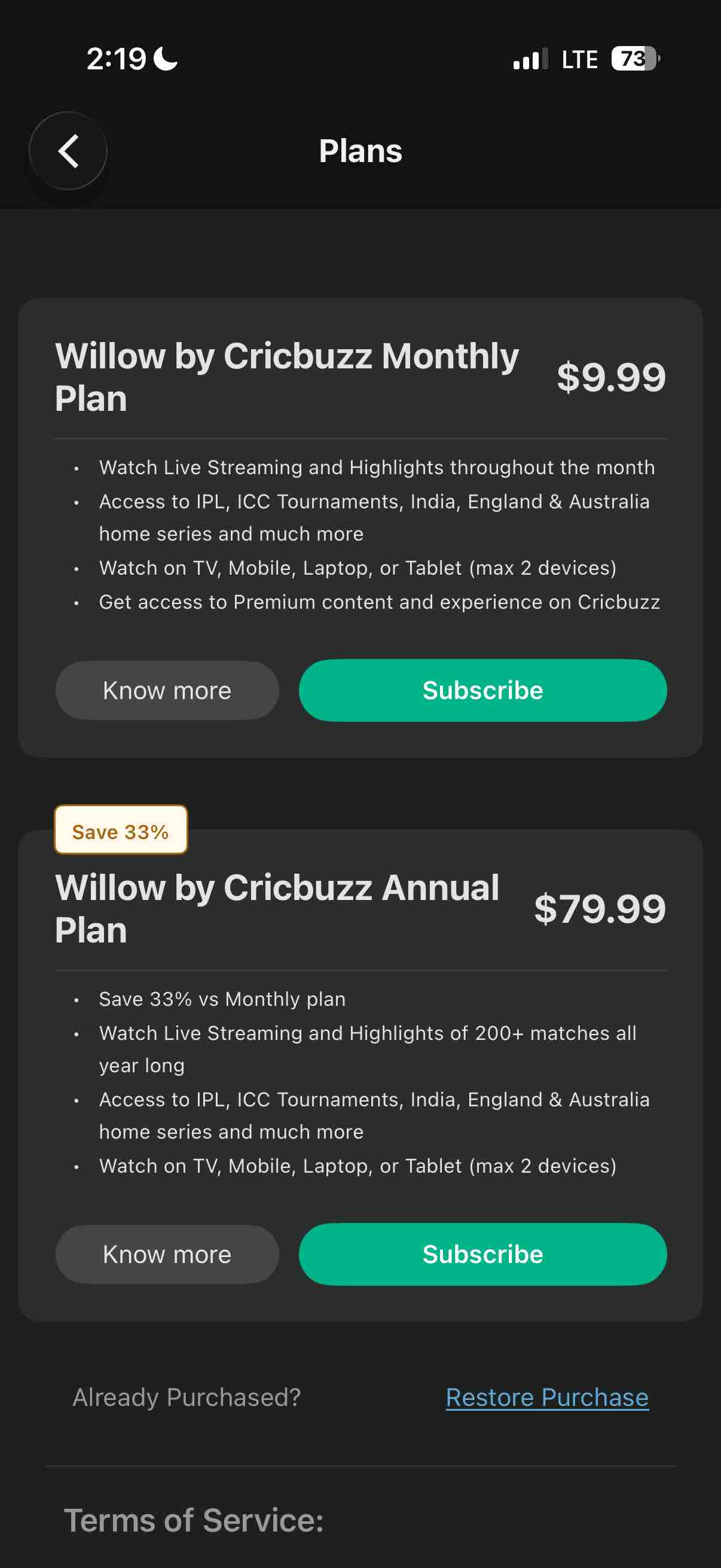 Willow - Watch Live Cricket