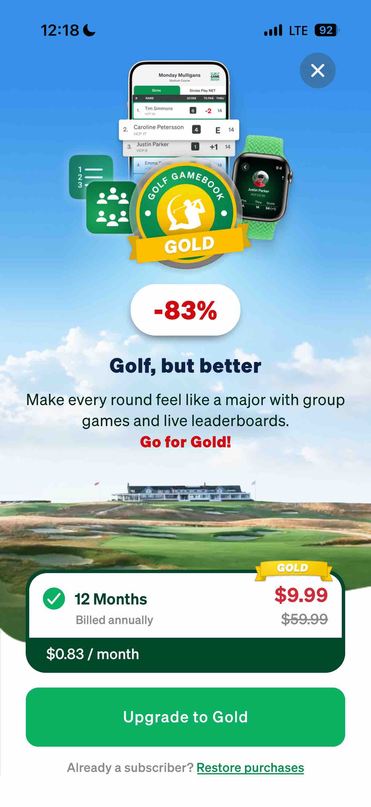 Golf GameBook: Scorecard & GPS