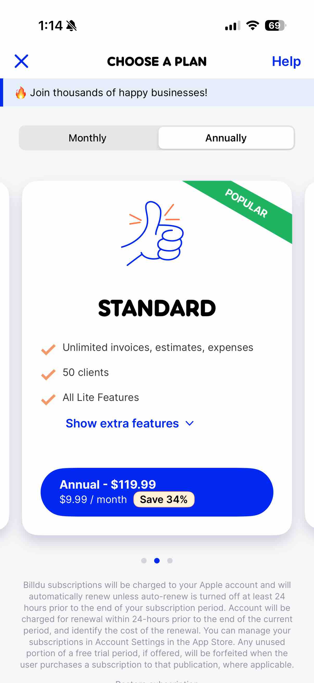 Invoice Maker, Estimate Billdu