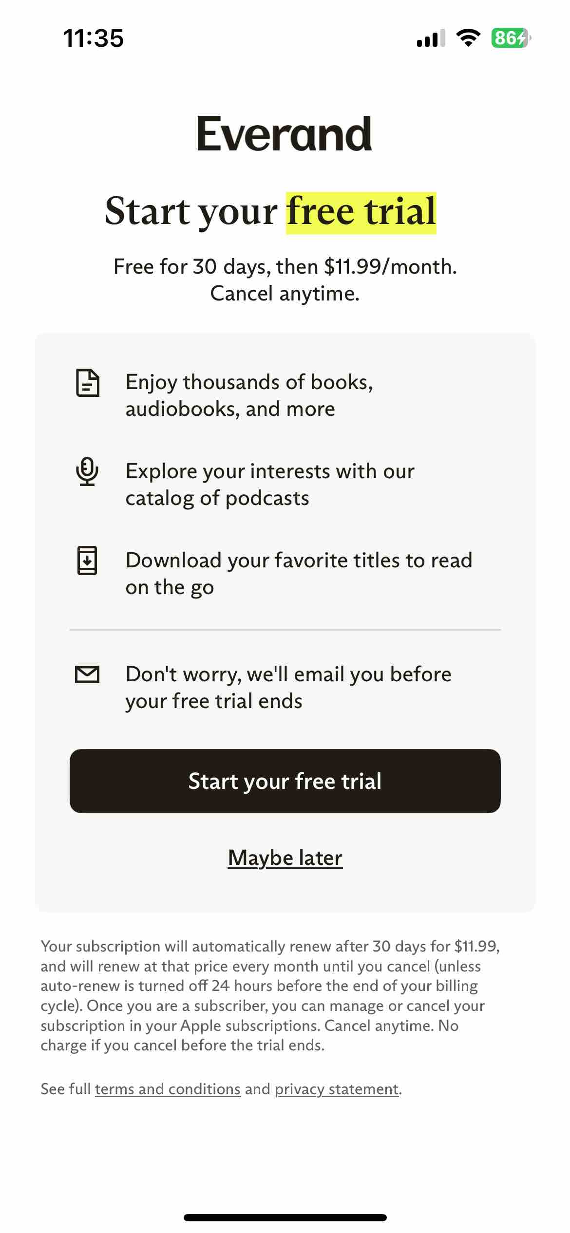 Everand: Audiobooks & Ebooks