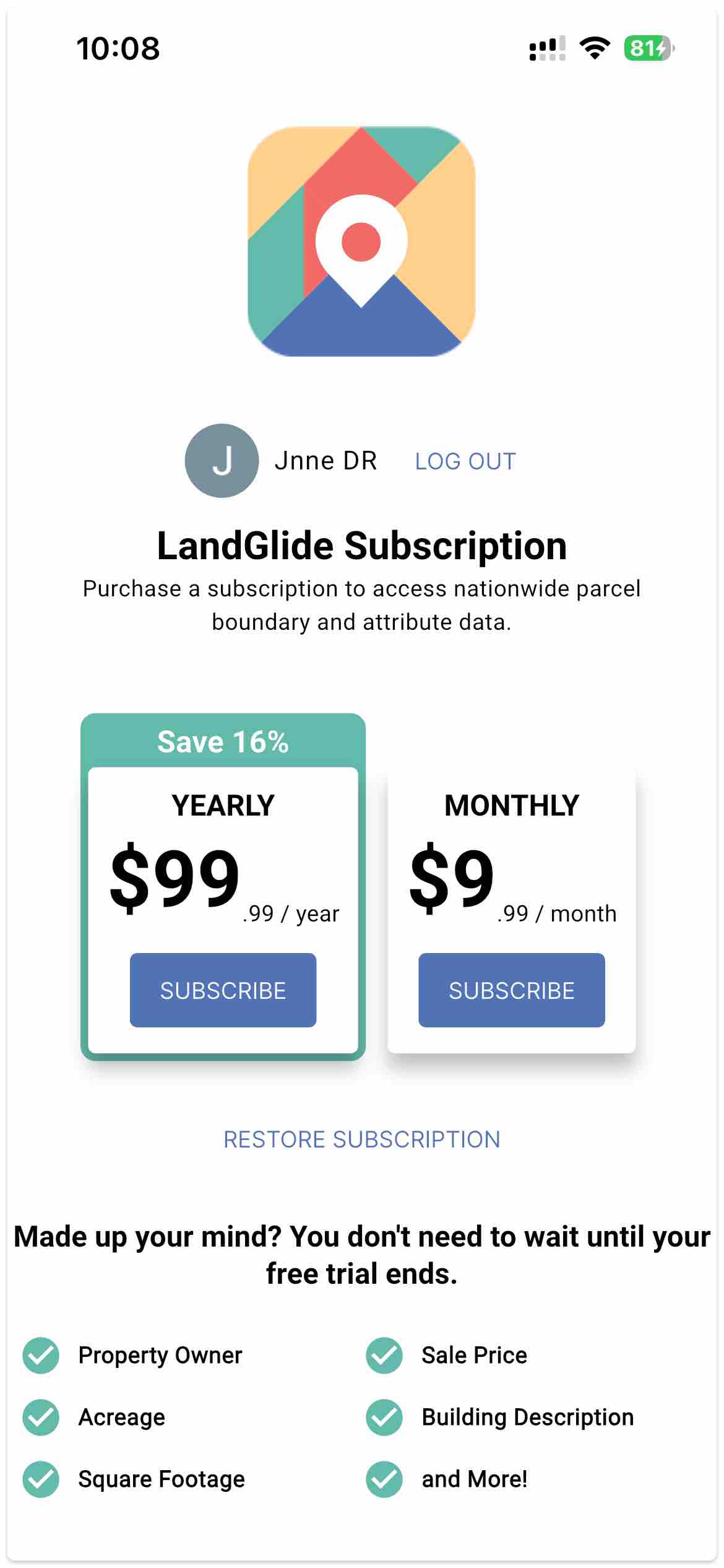 LandGlide: Lookup Parcel Data
