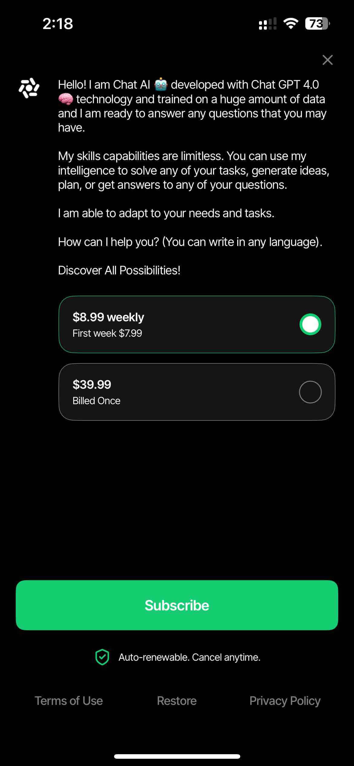 AI Chat : Virtual AI Assistant