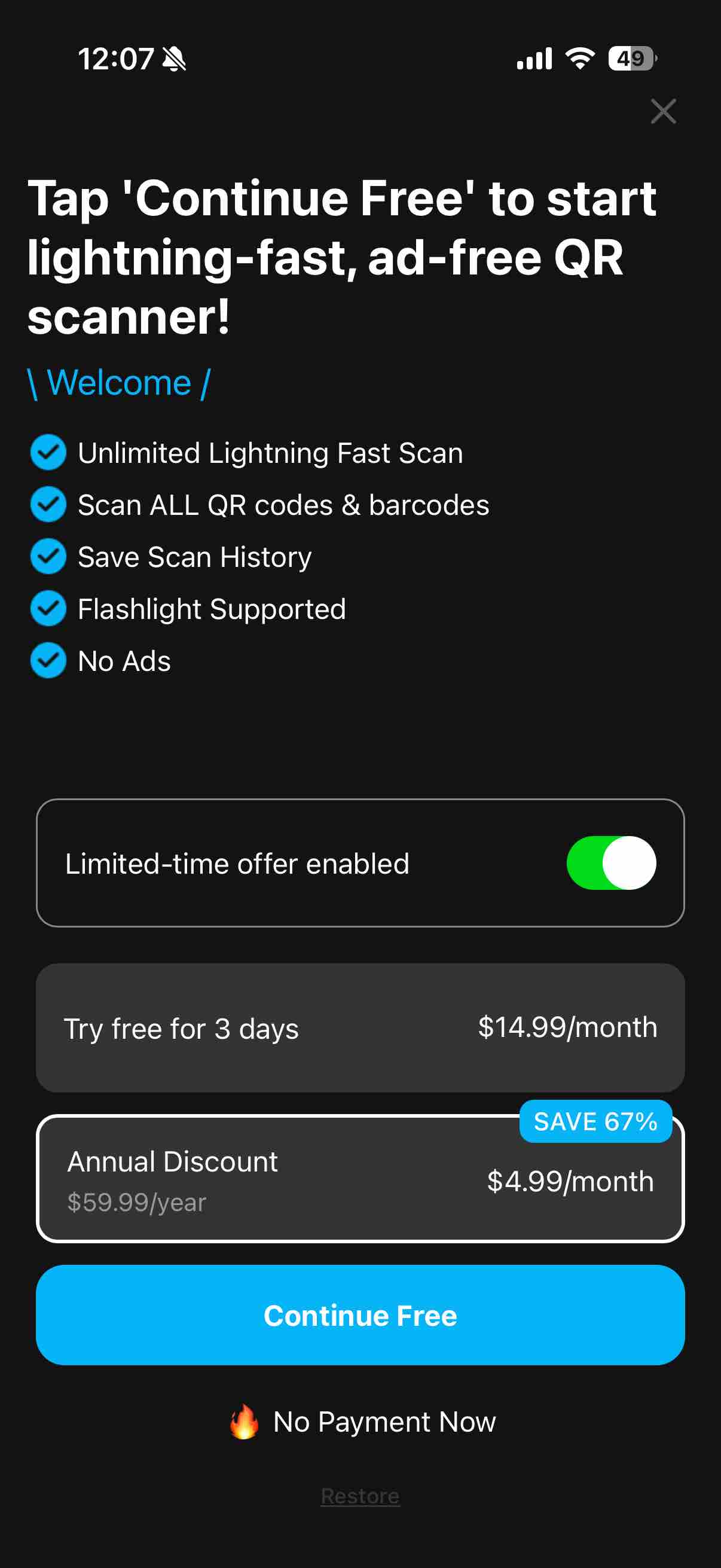 QR Code Reader/QR Scanner App