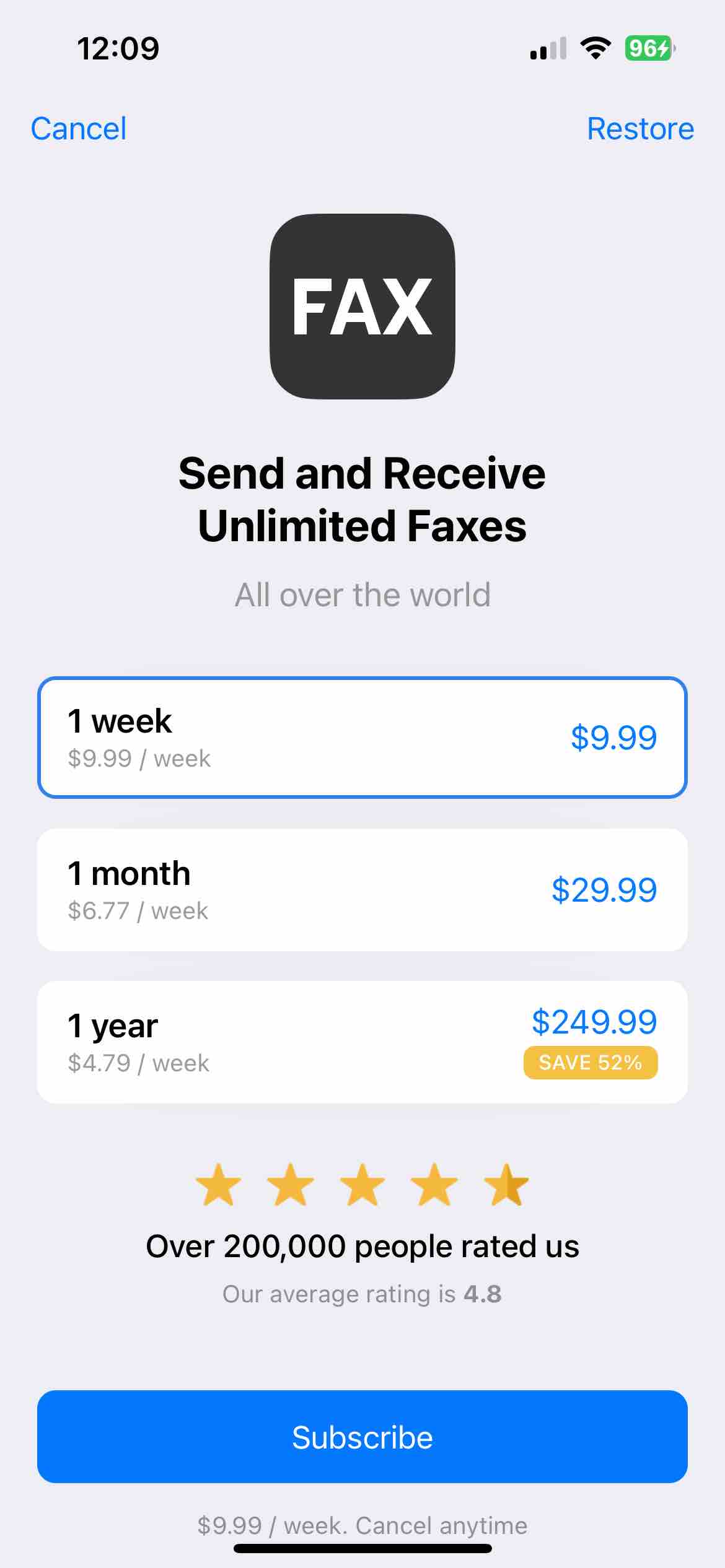 FAX from iPhone: Send Doc App