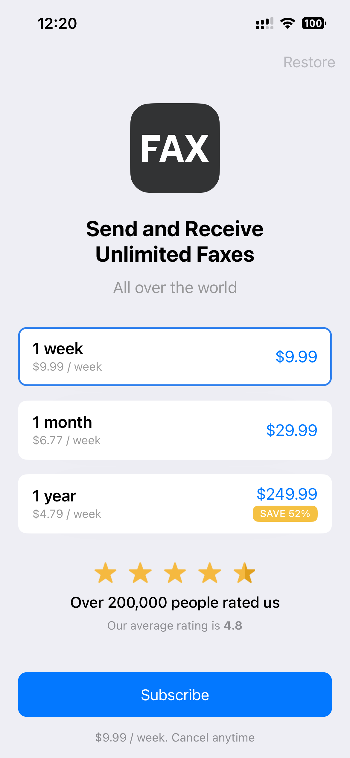 FAX from iPhone: Send Doc App