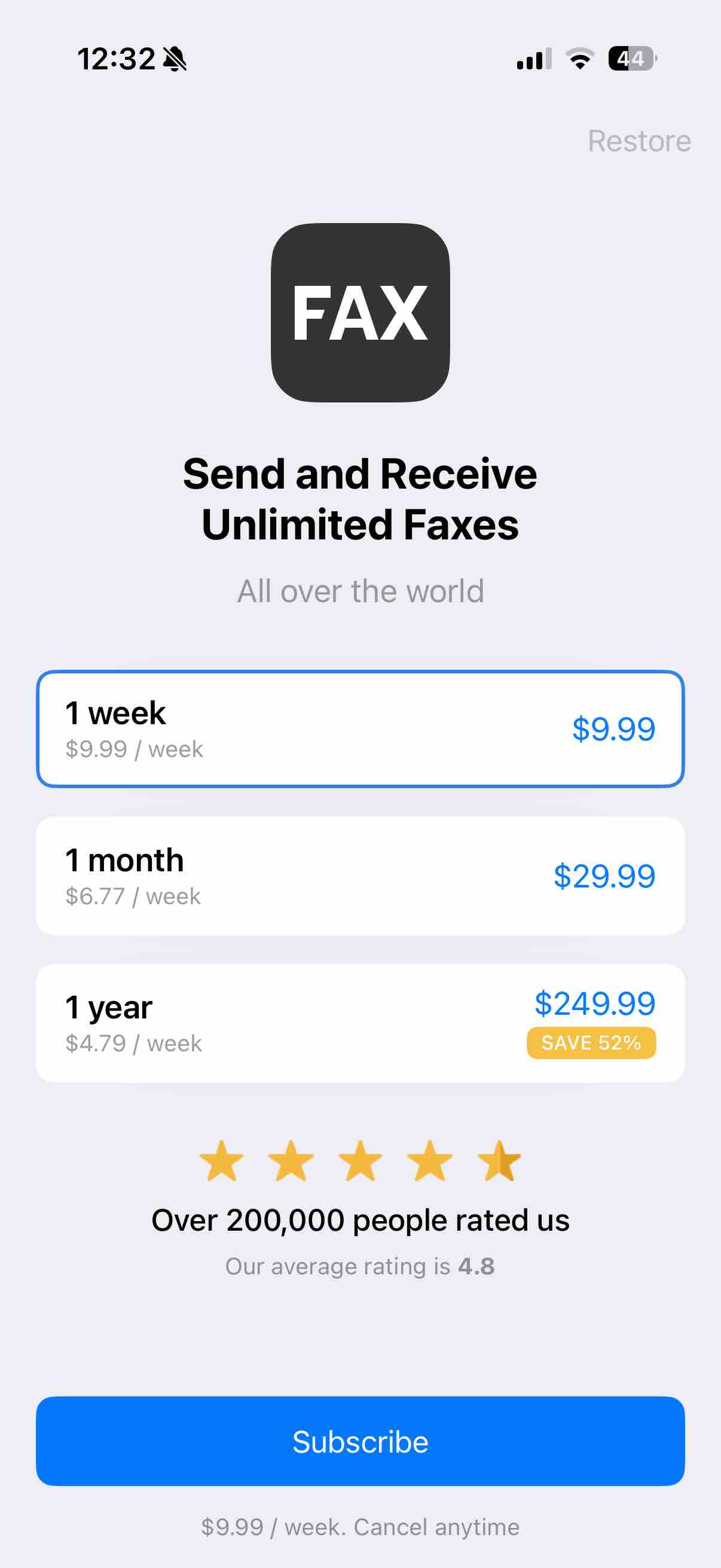 FAX from iPhone: Send Doc App